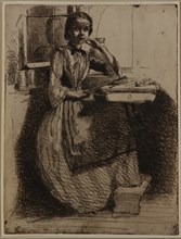 Gretchen at Heidelberg, 1858. Creator: James Abbott McNeill Whistler.