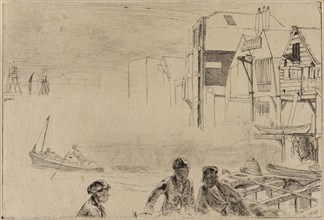 Stevens' Boat Yard, 1859. Creator: James Abbott McNeill Whistler.