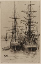 The Two Ships, 1875. Creator: James Abbott McNeill Whistler.