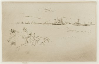 The Fleet: Monitors, 1887. Creator: James Abbott McNeill Whistler.