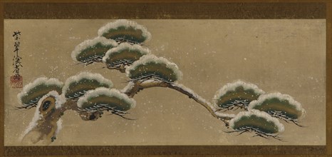 Snow-laden Pine Boughs, Edo period, 18th century. Creator: Ogata Kenzan.