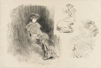 Reading, 1879 and 1887. Creator: James Abbott McNeill Whistler.