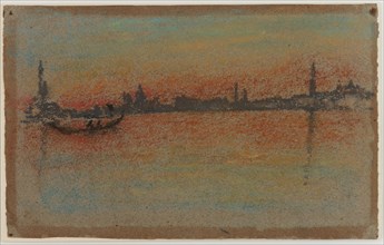 Venice: Sunset on Harbour, 1880. Creator: James Abbott McNeill Whistler.