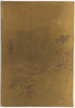 Cancelled Printing Plate for The Little Mast, 1879-1880. Creator: James Abbott McNeill Whistler.
