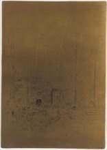 Cancelled Printing Plate for The Piazzetta, 1879-1880. Creator: James Abbott McNeill Whistler.