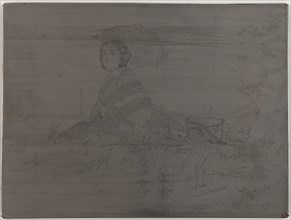 En Plein Soleil. Uncancelled plate from Twelve Etchings from Nature (The French Set), 1858. Creator: James Abbott McNeill Whistler.