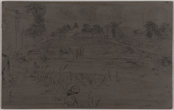 The Landscape with the Horse, 1859. Creator: James Abbott McNeill Whistler.