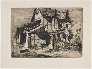 The Unsafe Tenement. One of the Twelve Etchings from Nature (The French Set), 1858. Creator: James Abbott McNeill Whistler.