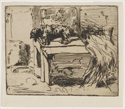 The Dog on the Kennel, 1858. Creator: James Abbott McNeill Whistler.