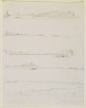 The Rhine , near Worms and Oppeheim, 1858. Creator: James Abbott McNeill Whistler.