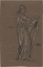 Draped Female Figure, 1870-1873. Creator: James Abbott McNeill Whistler.