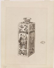 Square Canister with Long Neck, 1878. Creator: James Abbott McNeill Whistler.