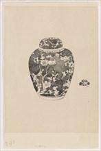 Oviform Ginger Jar with Bell-shaped cover, 1878. Creator: James Abbott McNeill Whistler.
