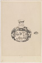 Oviform Ginger-Jar with Bell-Shaped Cover, 1878. Creator: James Abbott McNeill Whistler.