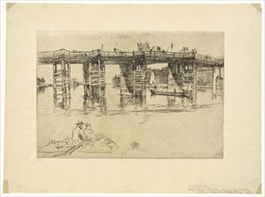 Old Putney Bridge, 1879. Creator: James Abbott McNeill Whistler.