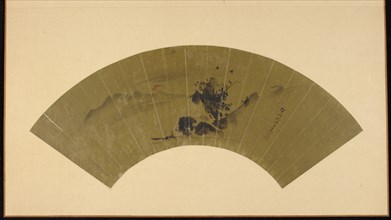 River and red sun, Edo period, early 19th century. Creator: Kano Isen'in.