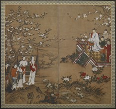 The Chinese emperor Ming Huang and Yang Kuei-fei, Edo period, early 17th century. Creator: Kano school.