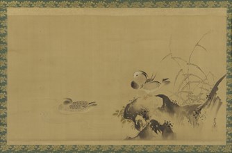 Mandarin ducks in a landscape, Edo period, mid 17th-early 18th century. Creator: Kanô Yôboku Tsunenobu.