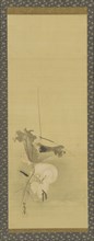 Heron and lotus, Edo period, mid 17th-early 18th century. Creator: Kanô Yôboku Tsunenobu.
