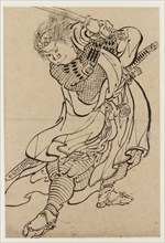 A Warrior, late 18th-early 19th century. Creator: Hokusai.