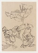 Miscellaneous figures, late 18th-early 19th century. Creator: Hokusai.