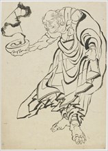 Buddhist figure, late 18th-early 19th century. Creator: Hokusai.