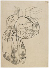 A court messenger, late 18th-early 19th century. Creator: Hokusai.