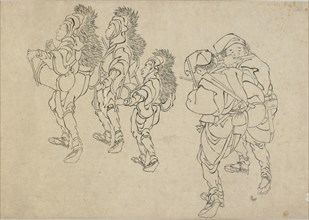The Lion Dance, late 18th-early 19th century. Creator: Hokusai.