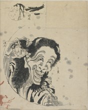 A Spirit from the Hyaku Monogatari, late 18th-early 19th century. Creator: Hokusai.
