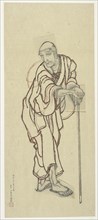 Sketch for a woodblock print, late 18th-early 19th century. Creator: Hokusai.