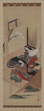 Early Ferns, Chapter 48 of The Tale of Genji, Edo period, ca. 1810-1814. Creator: Hokusai.