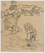 Legendary beings, late 18th-early 19th century. Creator: Hokusai.