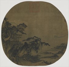 Landscape: pavilions on a mountain side; a stream below, Ming dynasty, 16th century. Creator: Ma, Yuan.
