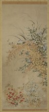Flowers and grasses, Edo period, 1600-1630. Creator: Master of I-nen Seal.
