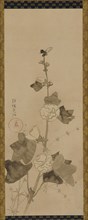 Hollyhocks, Edo period, late 17th-early 18th century. Creator: Ogata Korin.