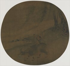 Boy on a water buffalo, Ming dynasty, 16th-17th century. Creator: Qin Shunyou.