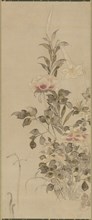 Peonies and lilies, Momoyama or Edo period, 1568-1615. Creator: Sôtatsu.