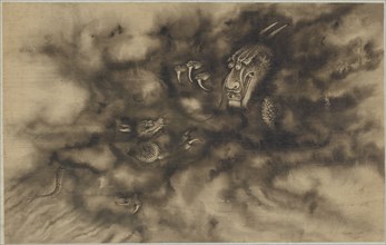 Dragons in clouds, Qing dynasty, 1684. Creator: Zhou Xun.
