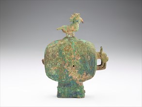 Ritual vessel (huo) with bird stopper, Eastern Zhou dynasty, 8th century BCE. Creator: Unknown.
