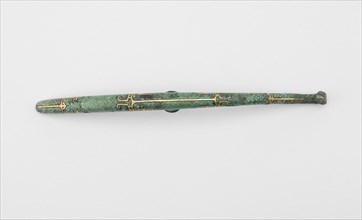 Garment hook (daigou) with geometric..., Late Eastern Zhou dynasty, ca. 5th-4th century BCE. Creator: Unknown.