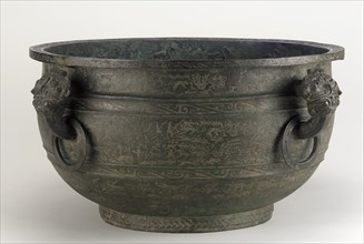 Basin (jian) with narrative scenes, Middle Eastern Zhou dynasty, ca. 5th century BCE. Creator: Unknown.