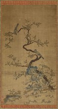 Kesi tapestry of two birds and a flowering tree, Mid-Ming to Qing dynasty, 16th-18th century. Creator: Unknown.