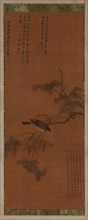 A Bird on a leafy branch, Ming dynasty, 16th-17th century. Creator: Unknown.