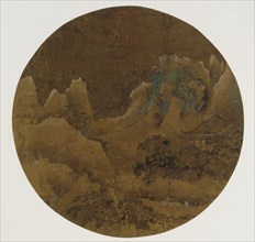 Mountain landscape: crags, temple and pines, Ming dynasty, 1368-1644. Creator: Unknown.