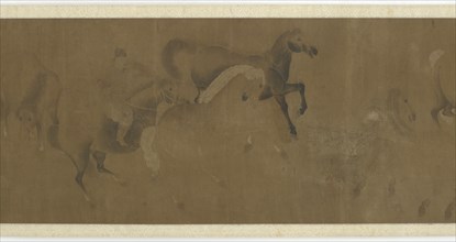 Eight Steeds and a Groom, Ming or Qing dynasty, 17th century. Creator: Unknown.