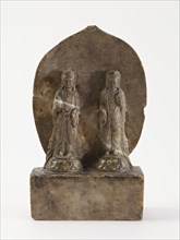 Two standing bodhisattvas, Period of Division, Dated 563 CE. Creator: Unknown.