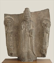 The Buddha Gautama Sakyamni (Shih-chia) and attendant divinities, Period of Division, 534 CE. Creator: Unknown.