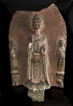 Buddhist tablet: the Buddha Gautama Sakyamuni (Shih-chia)..., Period of Division, 386-535. Creator: Unknown.