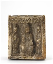 Four-sided miniature stele, Possibly Western Wei dynasty, ca. 550. Creator: Unknown.