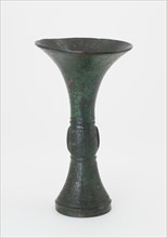 Ritual wine vessel (gu), Shang dynasty, ca. 12th century BCE. Creator: Unknown.